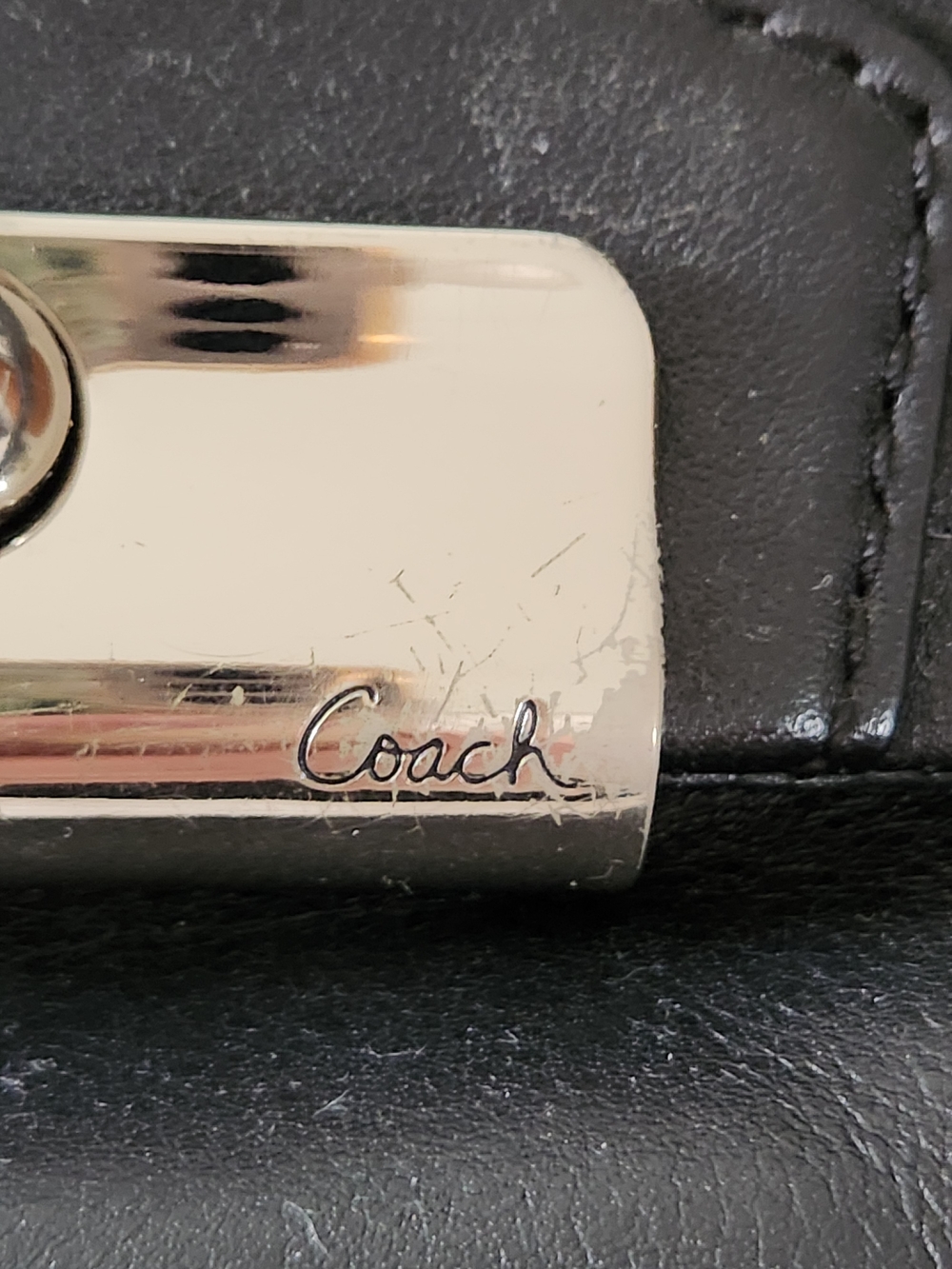 Coach Black Leather Kristin Satchel Handbag L1294-F22304 - Picture 2 of 15